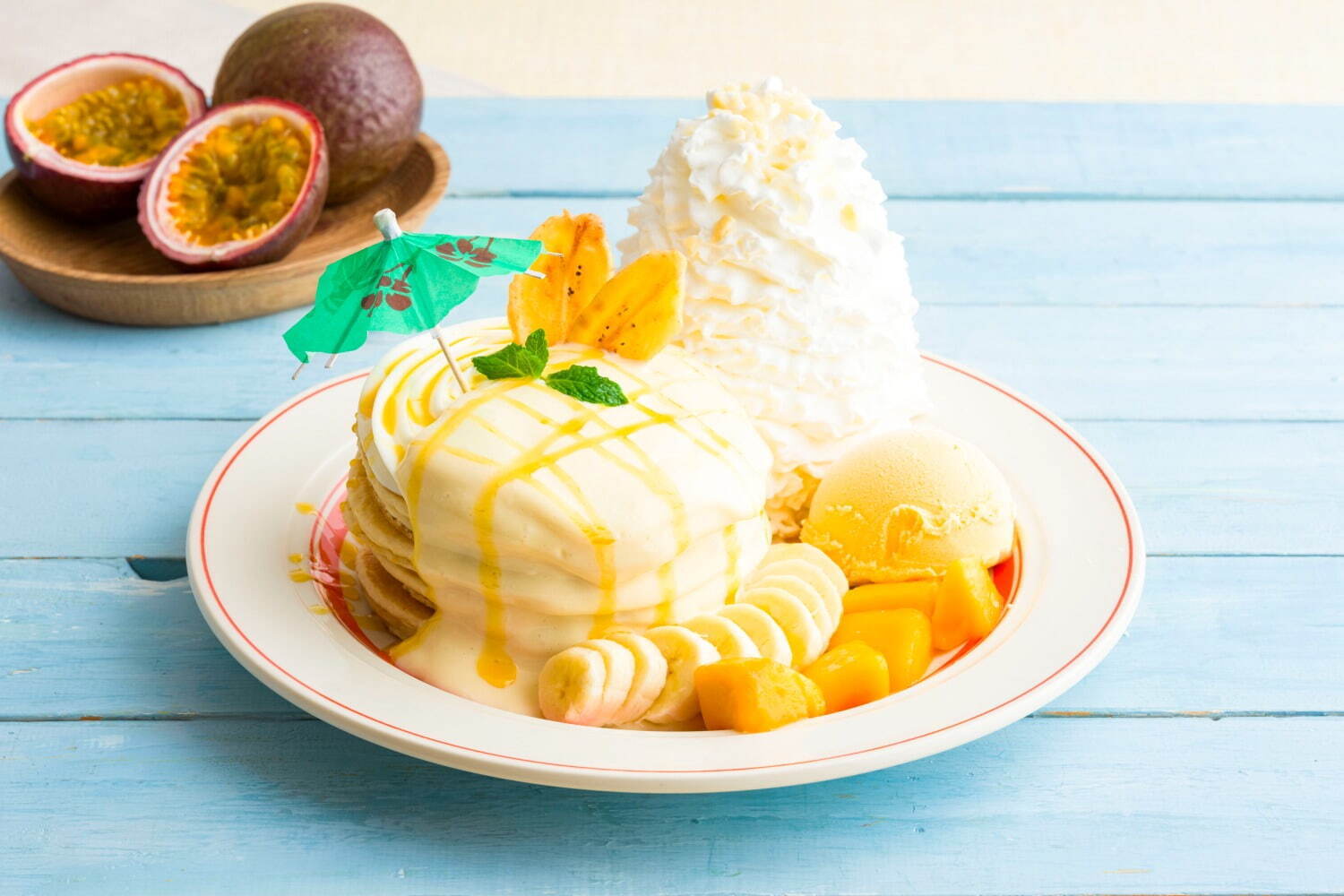 2025年4月_美麗甜點_Eggs 'n Things_Lilikoʻi 芒果鬆餅_リリコイマンゴーパンケーキ